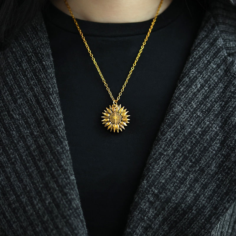 Sunflower Pendant Necklace